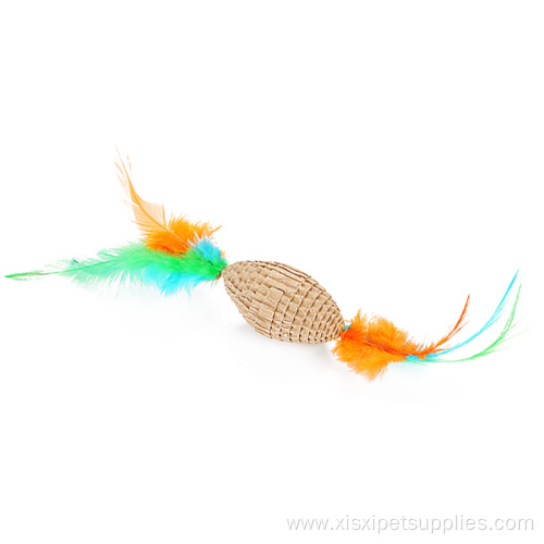 Cat Toy Feather Cardboard Scrather Toy Kitten